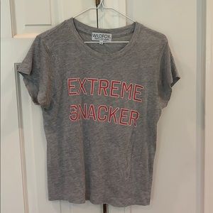 Wildfox Gray T-Shirt “Extreme Snacker” Small NWOT